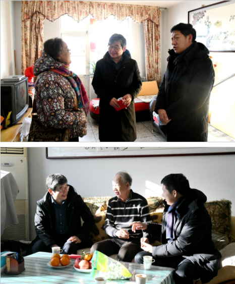 春节前夕校领导看望慰问老教师代表